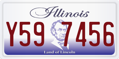 IL license plate Y597456