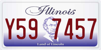 IL license plate Y597457
