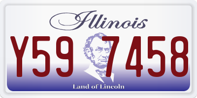 IL license plate Y597458