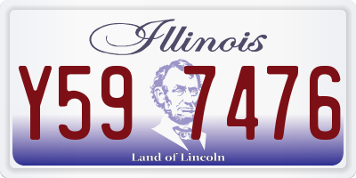 IL license plate Y597476