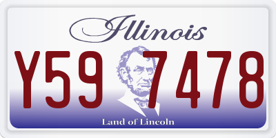 IL license plate Y597478