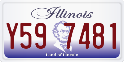 IL license plate Y597481