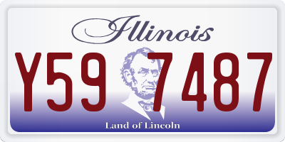 IL license plate Y597487