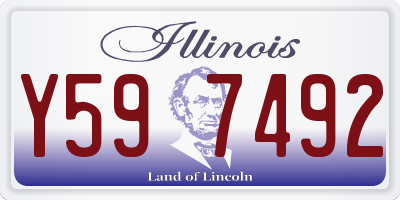 IL license plate Y597492