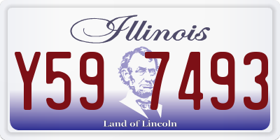 IL license plate Y597493