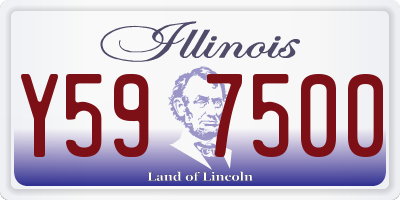IL license plate Y597500