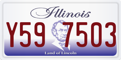 IL license plate Y597503