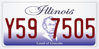 IL license plate Y597505