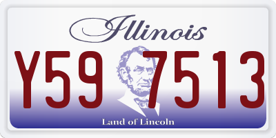 IL license plate Y597513