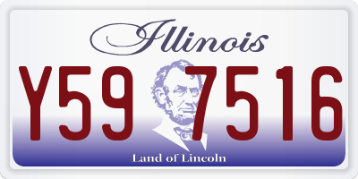 IL license plate Y597516