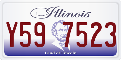 IL license plate Y597523