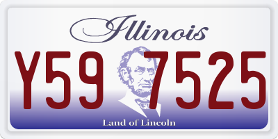 IL license plate Y597525