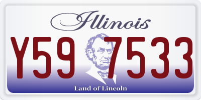 IL license plate Y597533