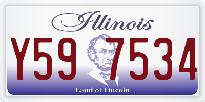 IL license plate Y597534