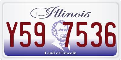 IL license plate Y597536