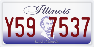 IL license plate Y597537