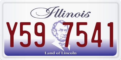 IL license plate Y597541