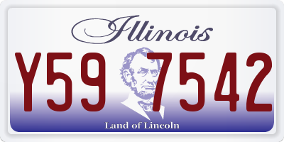 IL license plate Y597542