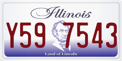 IL license plate Y597543