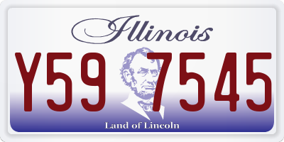 IL license plate Y597545