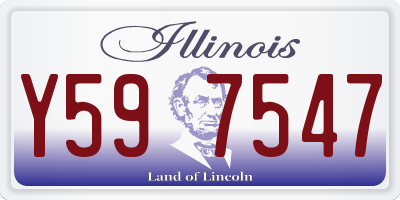 IL license plate Y597547
