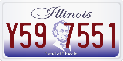IL license plate Y597551