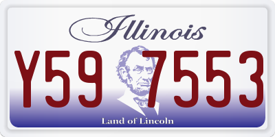 IL license plate Y597553