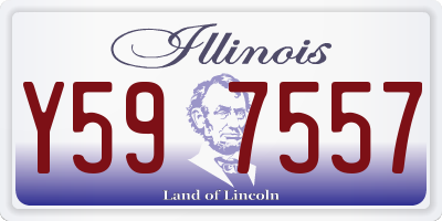 IL license plate Y597557