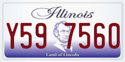 IL license plate Y597560