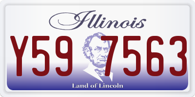 IL license plate Y597563