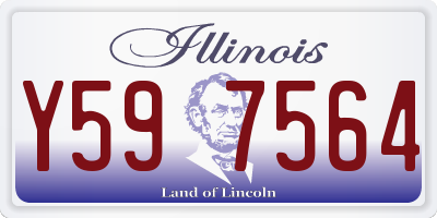 IL license plate Y597564