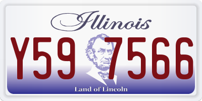 IL license plate Y597566