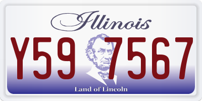 IL license plate Y597567
