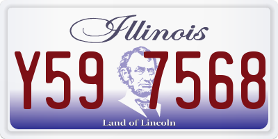 IL license plate Y597568