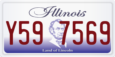 IL license plate Y597569