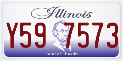 IL license plate Y597573