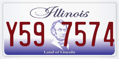 IL license plate Y597574
