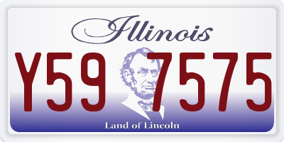 IL license plate Y597575