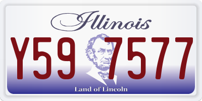 IL license plate Y597577