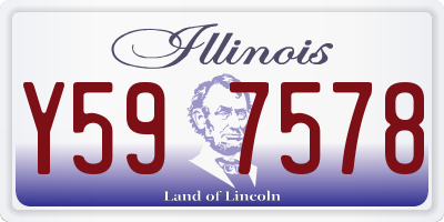 IL license plate Y597578