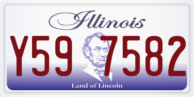 IL license plate Y597582