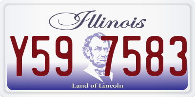 IL license plate Y597583