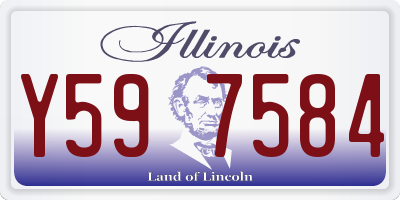 IL license plate Y597584