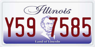 IL license plate Y597585