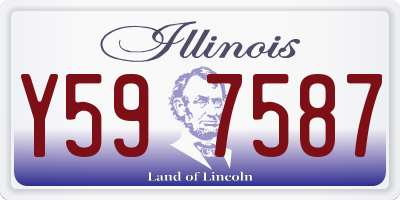 IL license plate Y597587