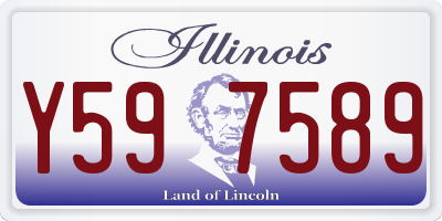 IL license plate Y597589