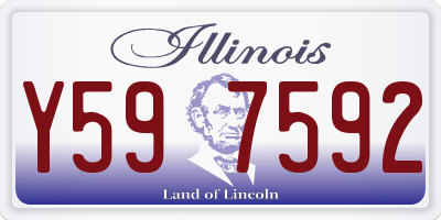 IL license plate Y597592
