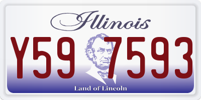 IL license plate Y597593