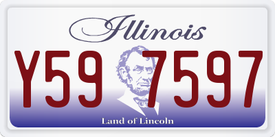 IL license plate Y597597