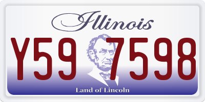 IL license plate Y597598